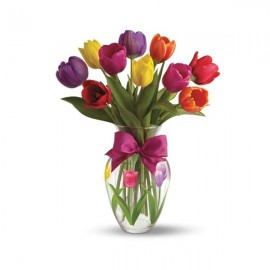 Bouquet de tulipes printannieres